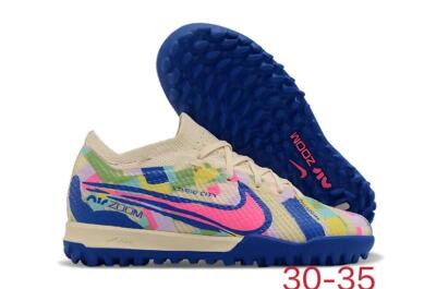 Nike Air Zoom Mercurial Vapor 15 Elite TF Low-Tops Football Shoes - Beige/Pink/Blue