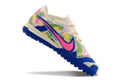 Nike Air Zoom Mercurial Vapor 15 Elite TF Low-Tops Football Shoes - Beige/Pink/Blue