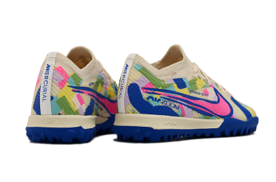 Nike Air Zoom Mercurial Vapor 15 Elite TF Low-Tops Football Shoes - Beige/Pink/Blue