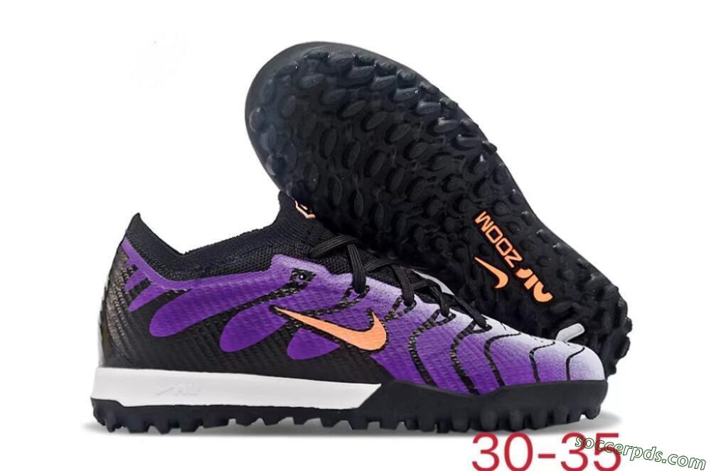 Nike Air Zoom Mercurial Vapor 15 Elite TF Low-Tops Football Shoes - Purple/Black/Orange 1