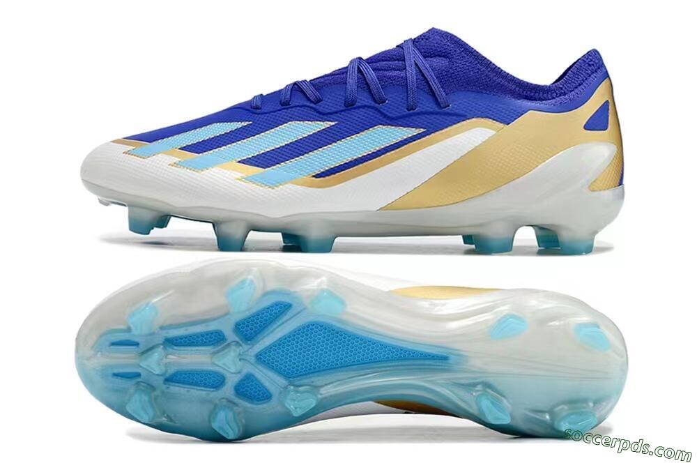 Adidas X Speedportal.1 FG Low-Tops Football Boots - Blue/Gold/White 0