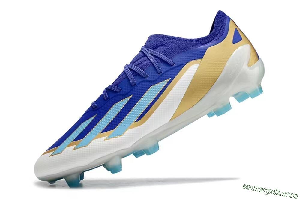 Adidas X Speedportal.1 FG Low-Tops Football Boots - Blue/Gold/White 5