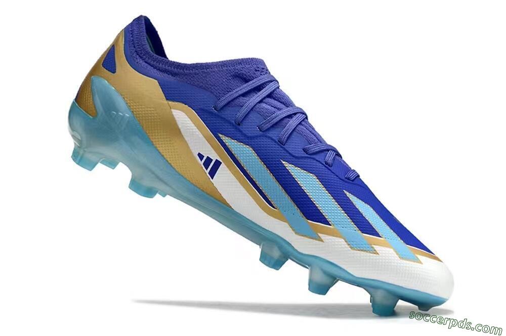 Adidas X Speedportal.1 FG Low-Tops Football Boots - Blue/Gold/White 4