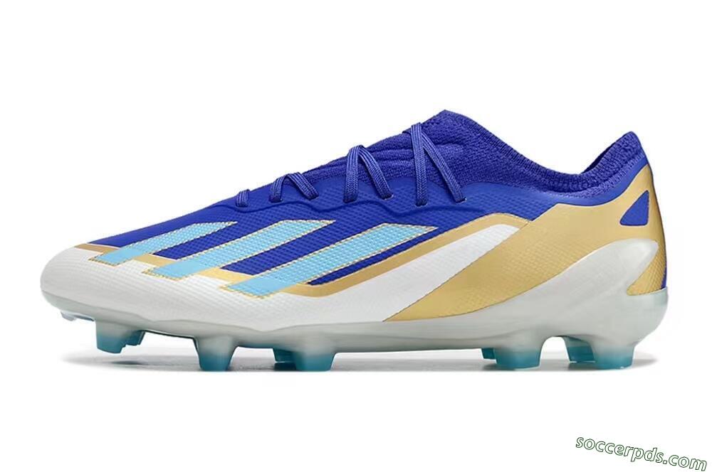 Adidas X Speedportal.1 FG Low-Tops Football Boots - Blue/Gold/White 2
