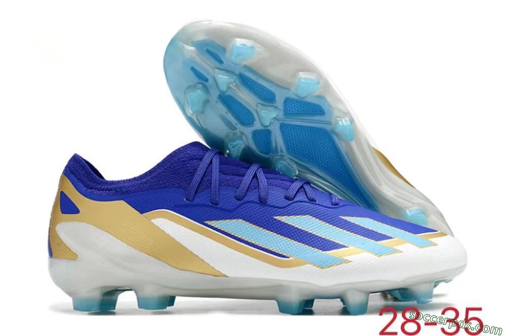 Adidas X Speedportal.1 FG Low-Tops Football Boots - Blue/Gold/White 1