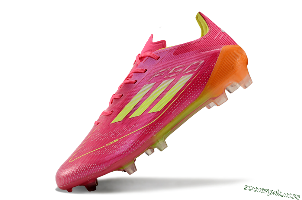 Adidas F50 Elite FG Low-Tops Football Boots - Pink/Yellow/Orange 5