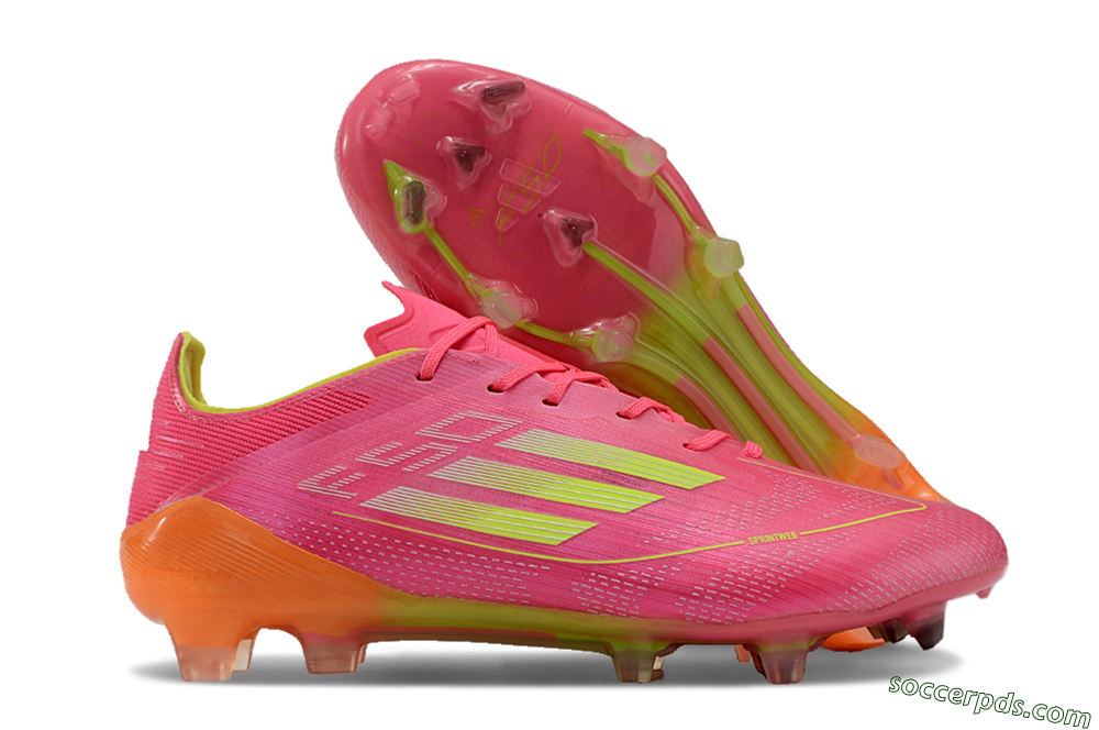 Adidas F50 Elite FG Low-Tops Football Boots - Pink/Yellow/Orange 1