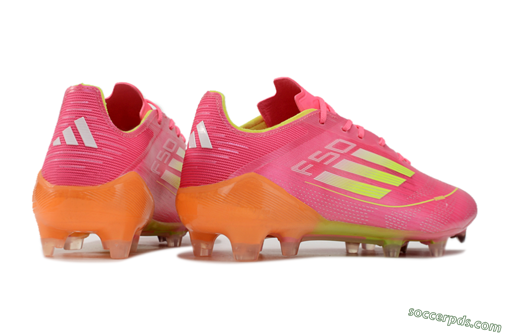 Adidas F50 Elite FG Low-Tops Football Boots - Pink/Yellow/Orange 6