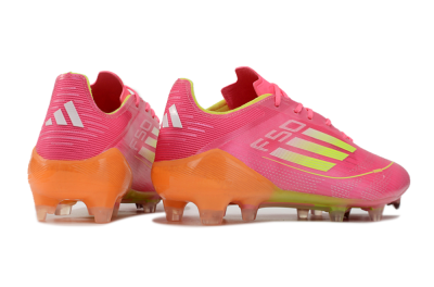 Adidas F50 Elite FG Low-Tops Football Boots - Pink/Yellow/Orange
