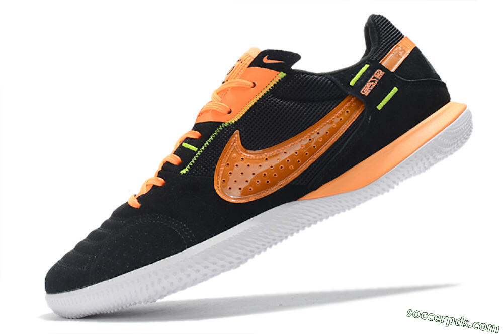 Nike Street Gato IC Low-Tops Football Shoes - Black/Orange/White 5