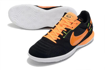 Nike Street Gato IC Low-Tops Football Shoes - Black/Orange/White