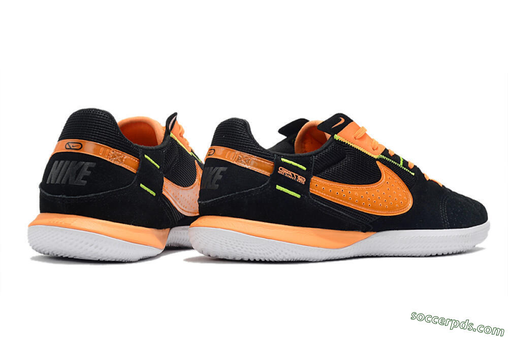 Nike Street Gato IC Low-Tops Football Shoes - Black/Orange/White 6