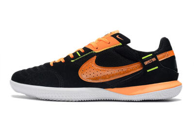 Nike Street Gato IC Low-Tops Football Shoes - Black/Orange/White