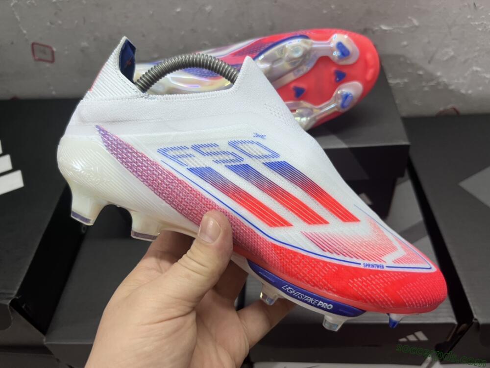 Adidas F50 Adizero FG Low-Tops Football Boots - Red/White/Blue