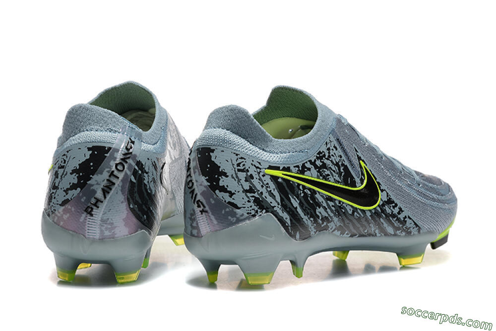 Nike Phantom Luna Elite FG Low-Tops Football Boots - Grey/Yellow/Black 9