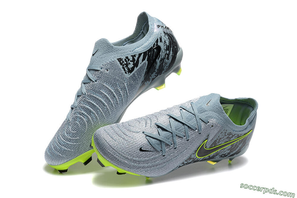 Nike Phantom Luna Elite FG Low-Tops Football Boots - Grey/Yellow/Black 5