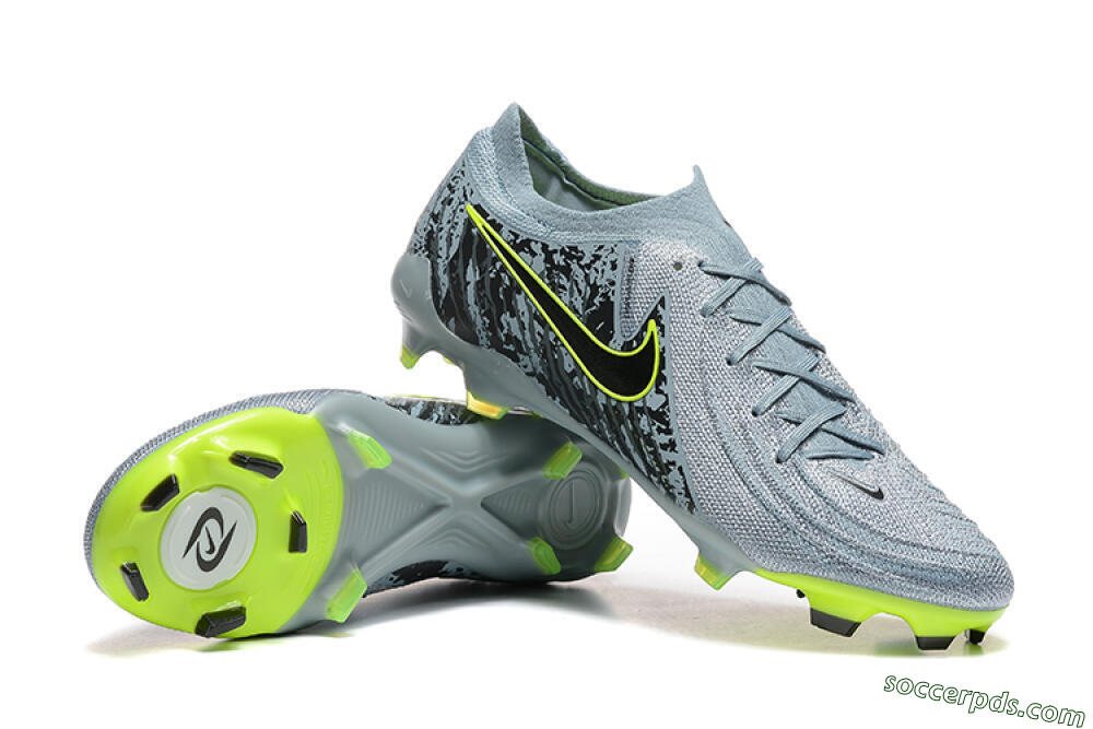 Nike Phantom Luna Elite FG Low-Tops Football Boots - Grey/Yellow/Black 4