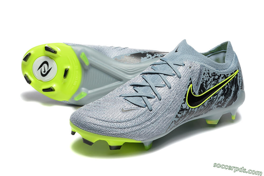 Nike Phantom Luna Elite FG Low-Tops Football Boots - Grey/Yellow/Black 3
