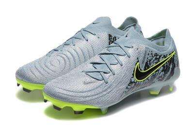 Nike Phantom Luna Elite FG Low-Tops Football Boots - Grey/Yellow/Black