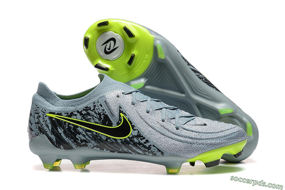 Nike Phantom Luna Elite FG Low-Tops Football Boots - Grey/Yellow/Black 1
