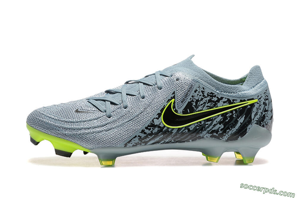 Nike Phantom Luna Elite FG Low-Tops Football Boots - Grey/Yellow/Black 2