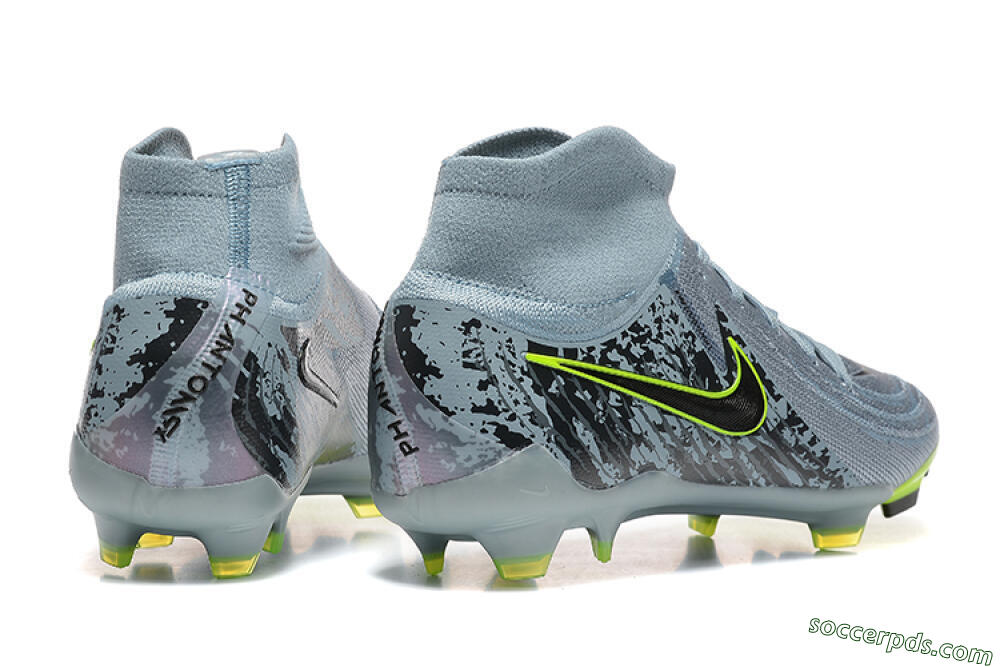 Nike Phantom Luna Elite FG High-Tops Football Boots - Grey/Yellow/Black 9