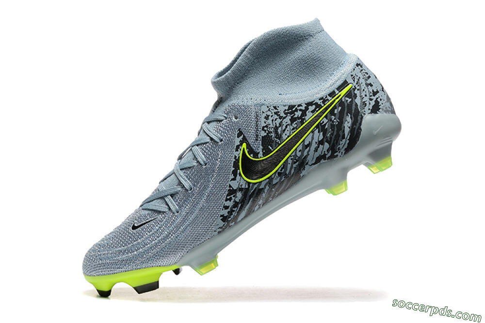 Nike Phantom Luna Elite FG High-Tops Football Boots - Grey/Yellow/Black 8
