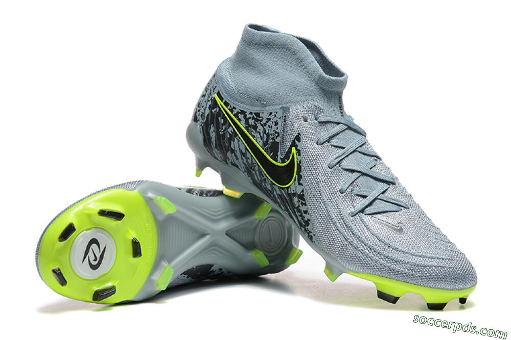 Nike Phantom Luna Elite FG High-Tops Football Boots - Grey/Yellow/Black 4