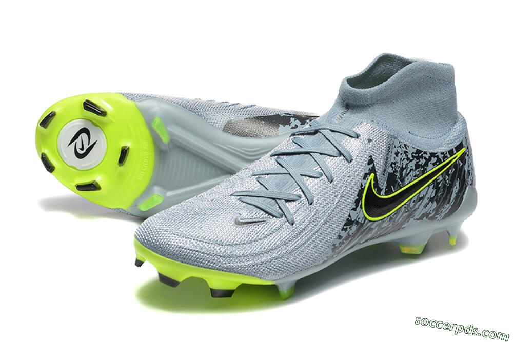Nike Phantom Luna Elite FG High-Tops Football Boots - Grey/Yellow/Black 3