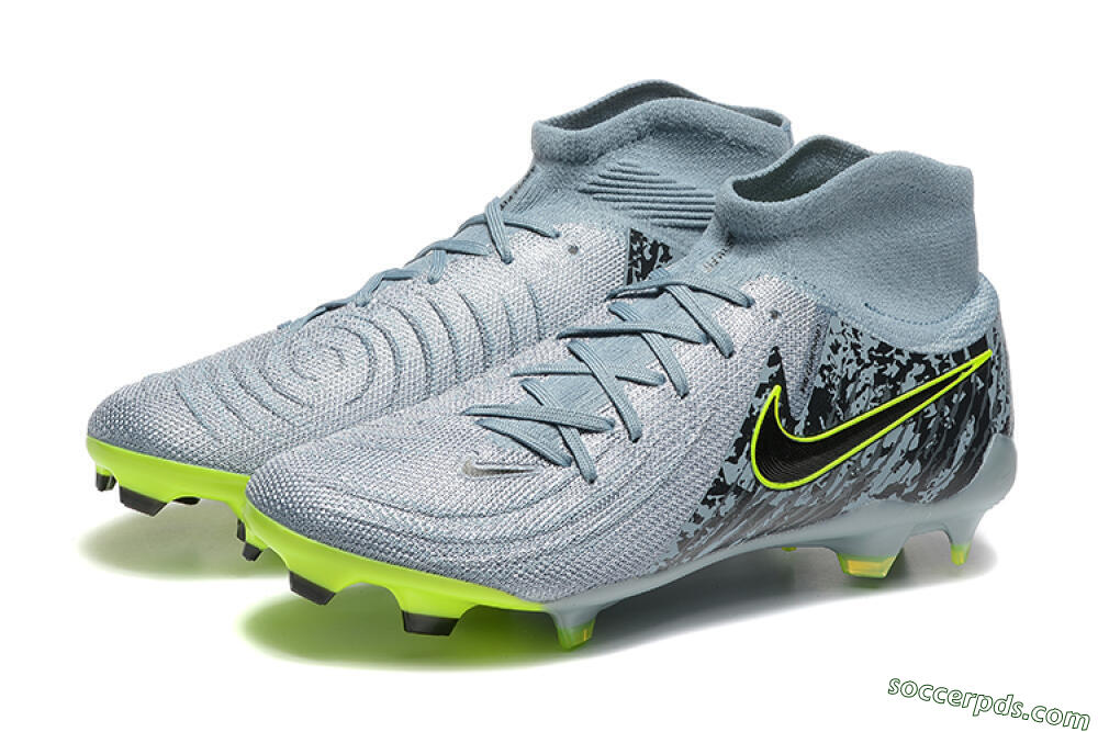 Nike Phantom Luna Elite FG High-Tops Football Boots - Grey/Yellow/Black 5