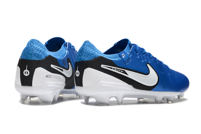 Nike Tiempo Legend 10 Elite FG Low-Tops Football Boots - Blue/White/Black