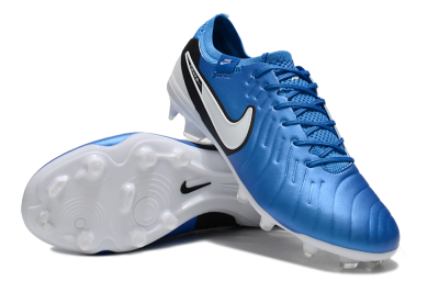 Nike Tiempo Legend 10 Elite FG Low-Tops Football Boots - Blue/White/Black