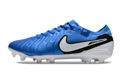 Nike Tiempo Legend 10 Elite FG Low-Tops Football Boots - Blue/White/Black