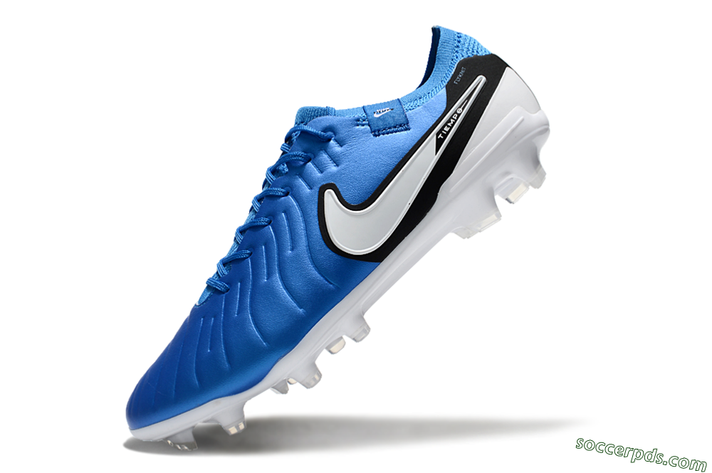 Nike Tiempo Legend 10 Elite FG Low-Tops Football Boots - Blue/White/Black 5
