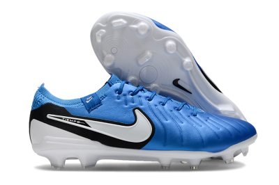 Nike Tiempo Legend 10 Elite FG Low-Tops Football Boots - Blue/White/Black