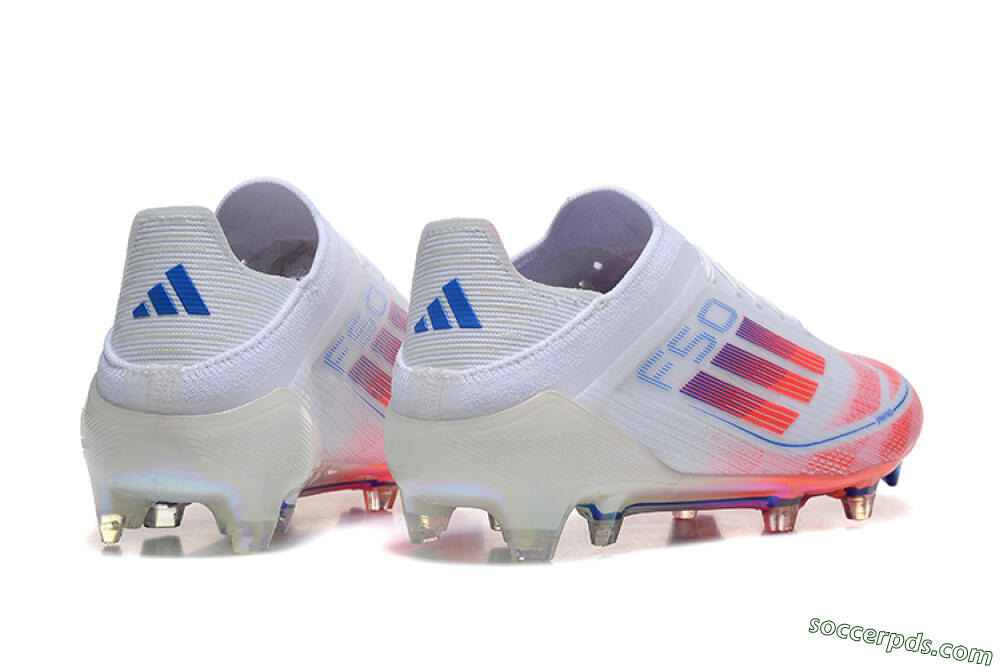 Adidas F50 Elite FG Low-Tops Football Boots - White/Red/Blue 6