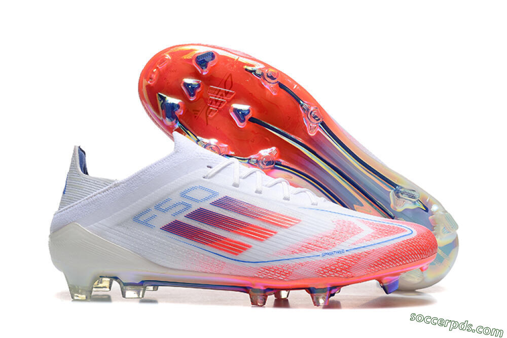 Adidas F50 Elite FG Low-Tops Football Boots - White/Red/Blue 1