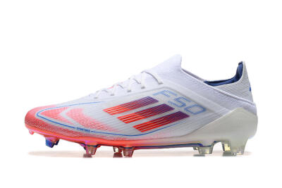 Adidas F50 Elite FG Low-Tops Football Boots - White/Red/Blue