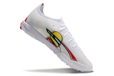 Puma Ultra Ultimate TF Low-Tops Football Shoes - White/Red/Yellow
