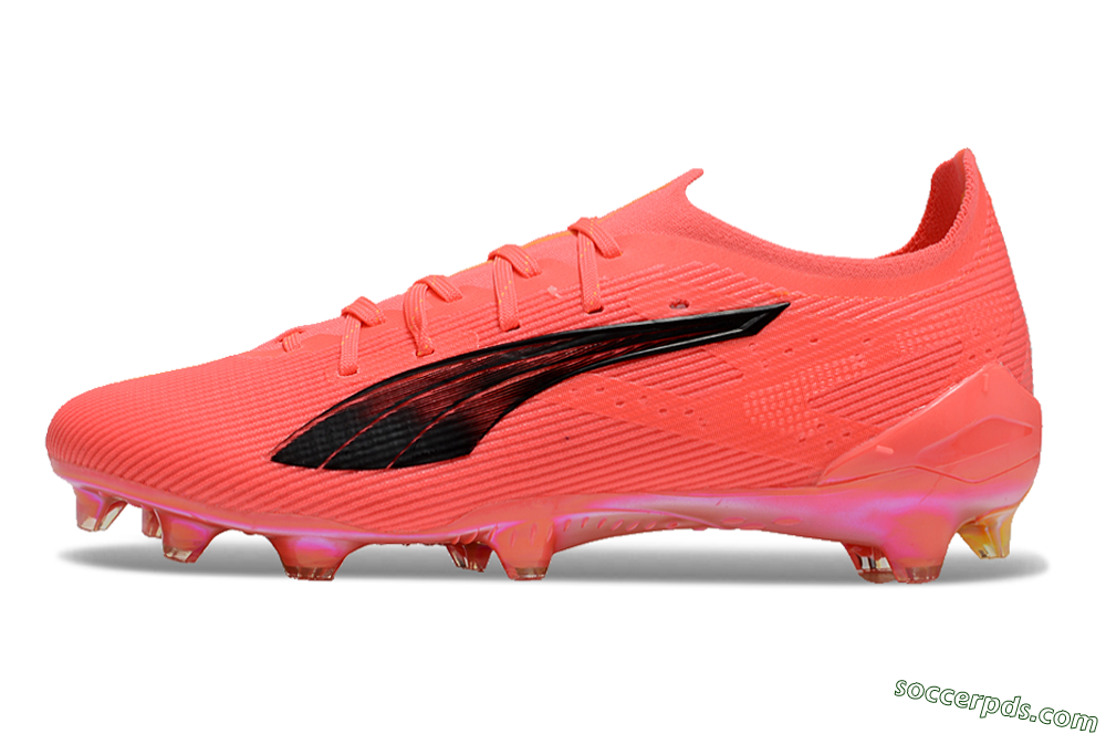 Puma Ultra Ultimate FG Low-Tops Football Boots - Pink/Black/Gold 2