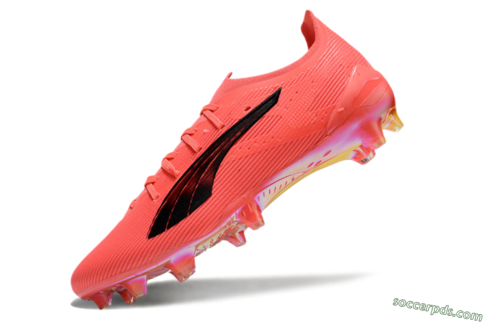 Puma Ultra Ultimate FG Low-Tops Football Boots - Pink/Black/Gold 5