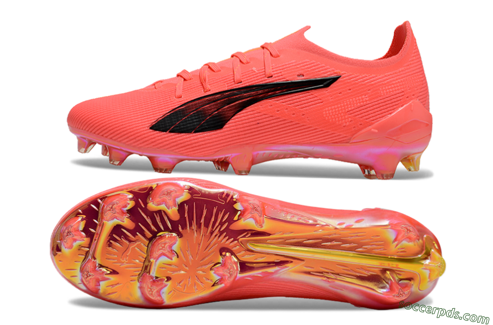 Puma Ultra Ultimate FG Low-Tops Football Boots - Pink/Black/Gold 0