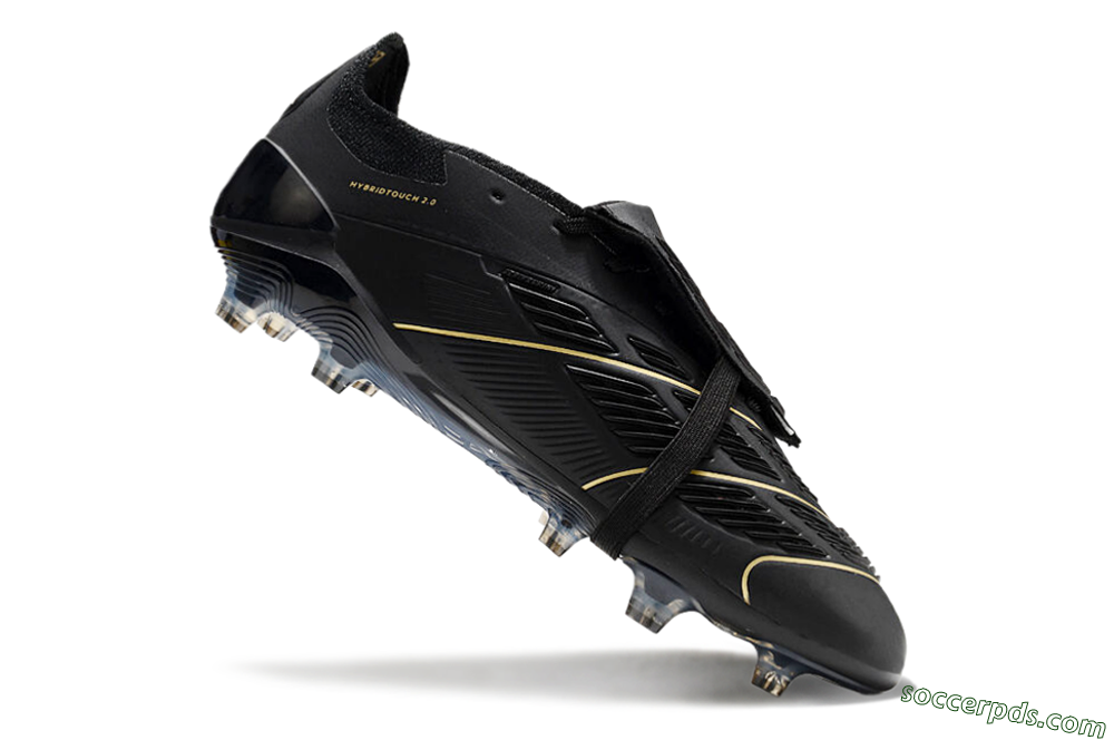 Adidas Predator Elite Foldover Tongue FG Low-Tops Football Boots - Black/Gold/Blue 4