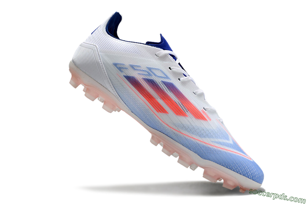 Adidas F50 Elite AG Low-Tops Football Boots - White/Blue/Red 4
