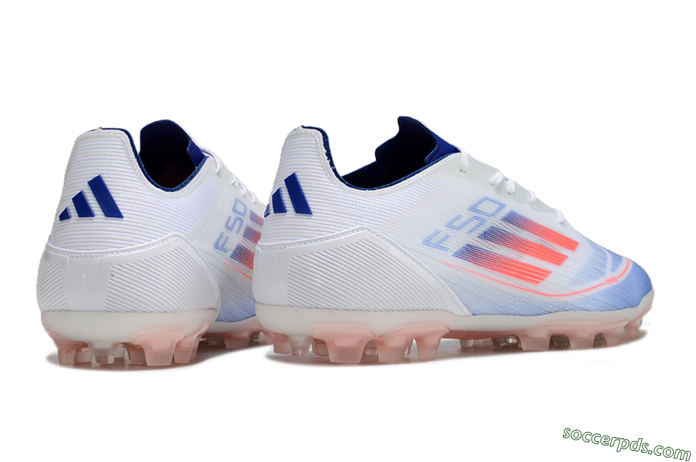 Adidas F50 Elite AG Low-Tops Football Boots - White/Blue/Red 6