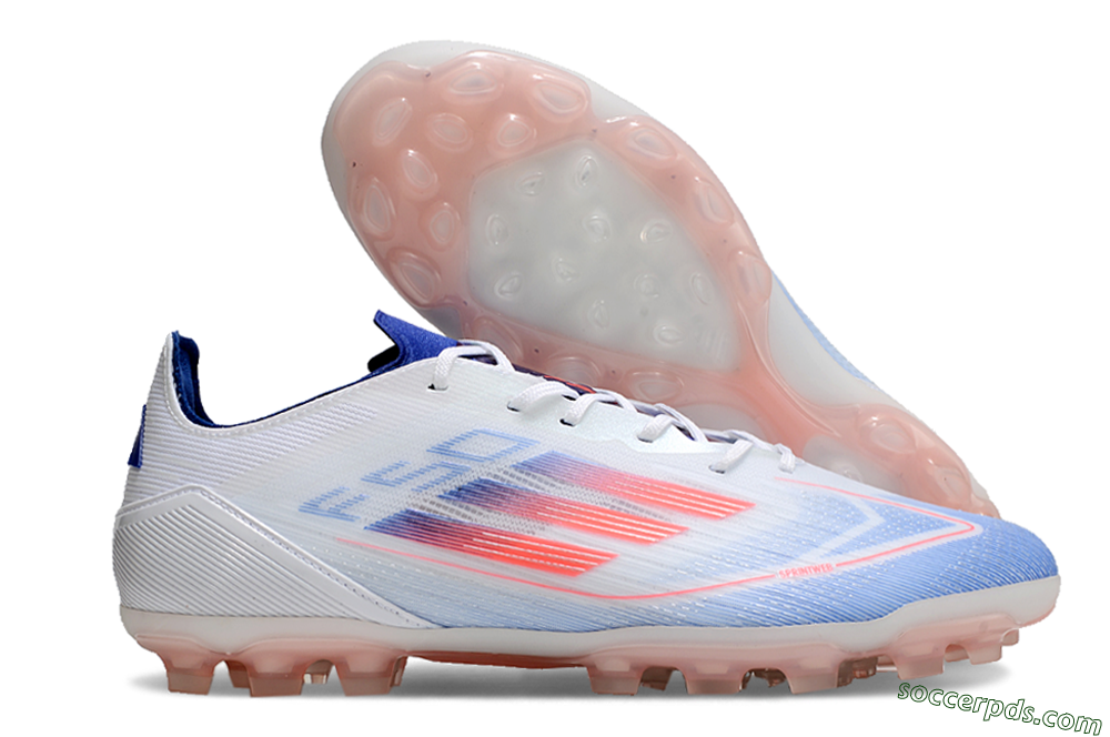 Adidas F50 Elite AG Low-Tops Football Boots - White/Blue/Red 1