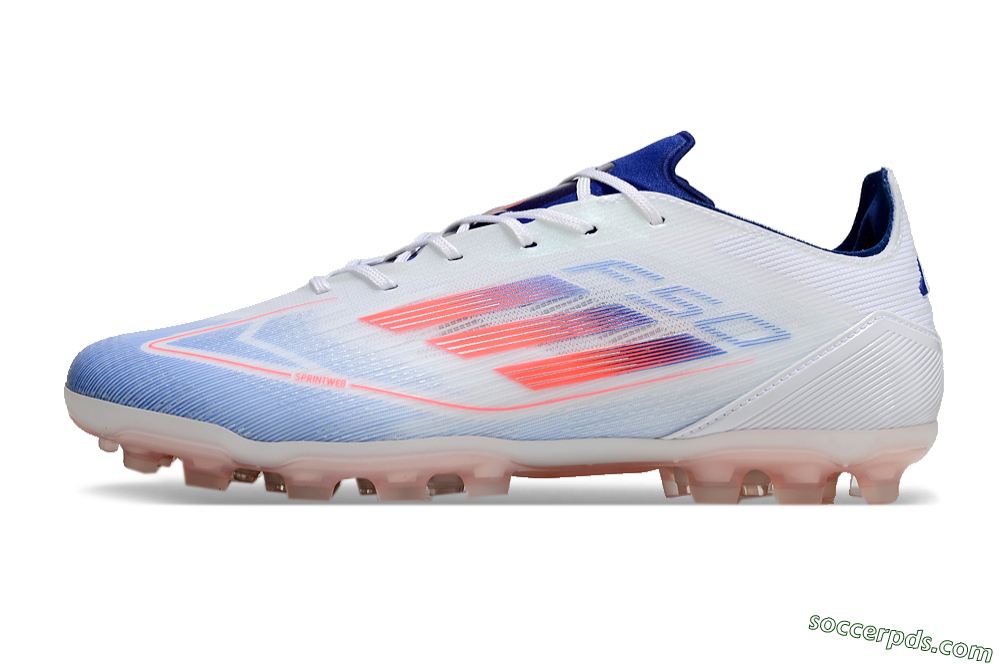 Adidas F50 Elite AG Low-Tops Football Boots - White/Blue/Red 2