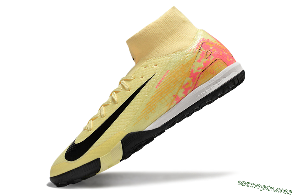 Nike Air Zoom Mercurial Superfly 10 Elite TF High-Tops Football Shoes - Yellow/Pink/Black 5