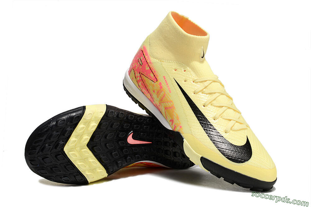 Nike Air Zoom Mercurial Superfly 10 Elite TF High-Tops Football Shoes - Yellow/Pink/Black 3