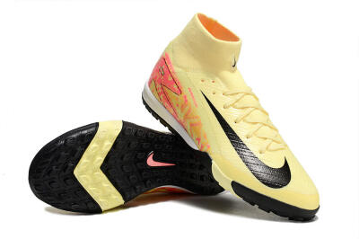 Nike Air Zoom Mercurial Superfly 10 Elite TF High-Tops Football Shoes - Yellow/Pink/Black